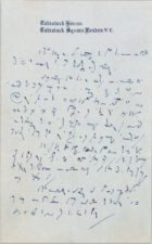 A letter in shorthand on Tavistock House headed notepaper